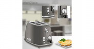 ProfiCook ProfiCook Toaster Vintage PC-TA 1193 anthrazit/chrom, 815 Watt, fur 2 Scheiben Toast  anthrazit/chrom Тостер ProfiCook Vintage PC-TA 1193 антрацит/хром, 815 Вт, на 2 ломтика тостов