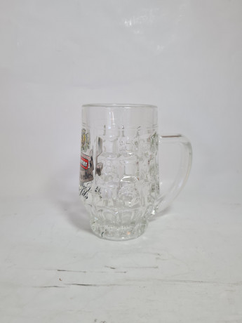 Немецкие пивные кружки винтажные Bellheimer /Siber Pils, стекло, 3 шт., 0.2 л, 12.5 см, Германия, 1970-80гг.