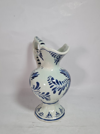 Ваза-кувшин винтажная Delft, ручная роспись, керамика, 22 см, Нидерланды, 1960-70гг.