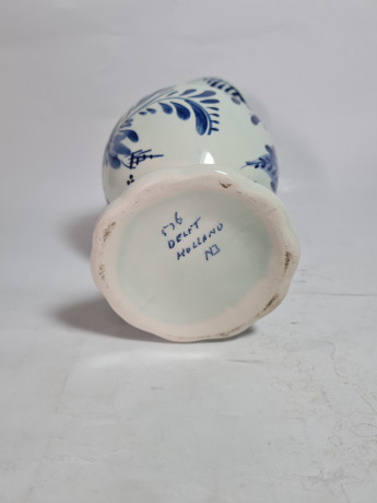 Ваза-кувшин винтажная Delft, ручная роспись, керамика, 22 см, Нидерланды, 1960-70гг.