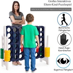 COSTWAY Vier Gewinnt Spielbrettsatze mit 42 Jumbo Ringen Соедините четыре набора игровых досок с 42 огромными кольцами.