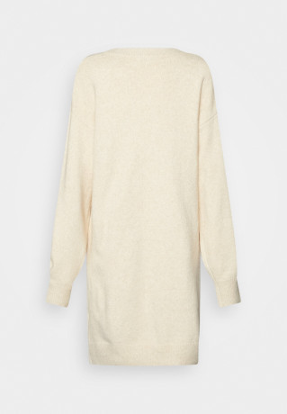 Tommy Hilfiger SHORT DRESS Jumper dress heathered oatmilk КОРОТКОЕ ПЛАТЬЕ платье-джемпер овсяное молоко