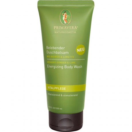 Primavera (Примавера)  Energizing Ingwer Limette Belebender Duschbalsam Бальзам для душа, Geschenkset Подарочный набор: Korperol Ingwer Limette 30 мл + Duschbalsam Бальзам для душа Ingwer Limette 100 мл + Aroma Roll-On Gute Laune 10 мл + Yoga-Ubungsheft /