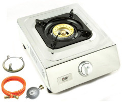 NJ The right choice NJ The right choice Gaskocher NGB-100, Edelstahl Camping Gaskocher 1 flammig Campingkocher  NJ Правильный выбор газовой плиты NGB-100, походная газовая плита из нержавеющей стали, походная газовая плита с 1 пламенем