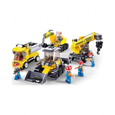 Sluban Baustellenfahrzeuge Set (463 Teile) Комплект строительной техники (463 детали)