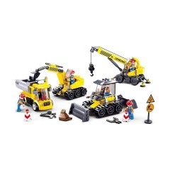 Sluban Baustellenfahrzeuge Set (463 Teile) Комплект строительной техники (463 детали)