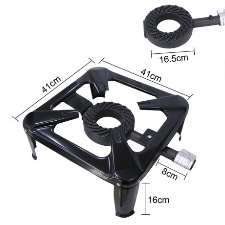 Mucola Mucola Gaskocher Hockerkocher Gasbrenner 4 Bein Gaskocher Campingkocher Gusseisen Stahl, (Premium-Gaskocher), regulierbar  Газовая плита Mucola, табурет, газовая горелка, газовая плита на 4 ножках, походная плита, чугунная сталь, (газовая плита пре