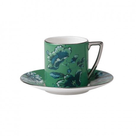 Wedgwood Wedgwood 'Jasper Conran Chinoiserie Green' Espressotasse mit Untertasse 2-tlg. Wedgwood "Jasper Conran Chinoiserie Green" Чашка для эспрессо и блюдце, 2 шт.