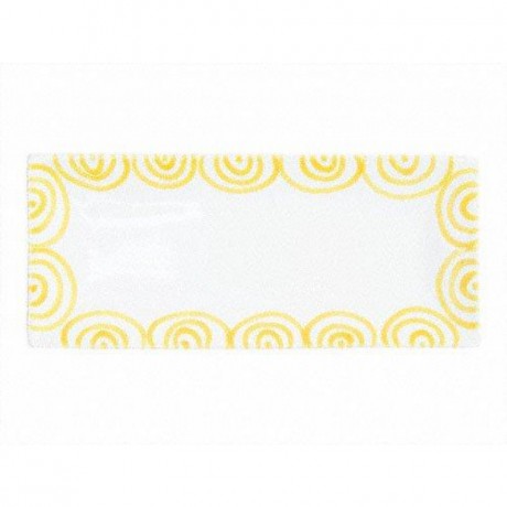 Gmundner Keramik Gmundner Keramik Gelbgeflammt Platte rechteckig 36x15x2,8 cm Gmundner керамическая желтая пламенная тарелка прямоугольная 36x15x2,8 см