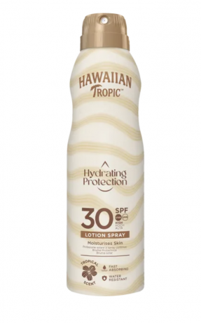 Hawaiian Tropic Hydrating Protection C-Spray LSF30 177ml, Увлажняющий защитный спрей SPF30  ультралегкая текстура, водостойкий, тропический аромат 177мл