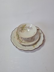 Rherinnfale Bavaria Чайное трио "Ветка мимозы", позолота, ручная роспись, Германия, 1960-70гг.