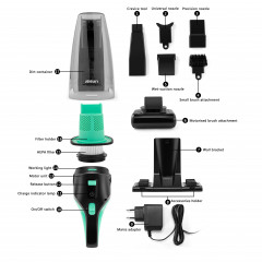 Linsar Akku-Handstaubsauger Akku Nass-/ Trocken-Sauger, Ladestation, LED, beutellos, 60 Min., 120W Беспроводной ручной пылесос Linsar, аккумуляторный пылесос для влажной и сухой уборки, зарядная станция, светодиод, без мешка, 60 мин., 120 Вт