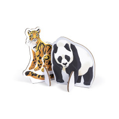 Janod -WWF Edukativ-Puzzle mit Figuren 350 Teile -Обучающий пазл WWF с фигурками 350 деталей