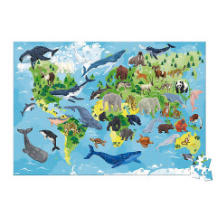Janod -WWF Edukativ-Puzzle mit Figuren 350 Teile -Обучающий пазл WWF с фигурками 350 деталей