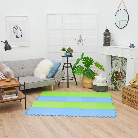 LittleTom Puzzlematte Uni Hellgrun Hellblau 20 Teile Коврик-пазл Uni светло-зеленый светло-голубой 20 штук