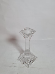 Подсвечник винтажный La Galleria с декором, хрусталь, 17,5 x 7 см, Германия, 1960-70гг.