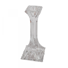 Подсвечник винтажный La Galleria с декором, хрусталь, 17,5 x 7 см, Германия, 1960-70гг.