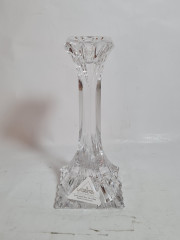 Подсвечник винтажный La Galleria с декором, хрусталь, 17,5 x 7 см, Германия, 1960-70гг.