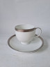 Чайная пара винтажная Heinrich, белый фарфор с серебряным узором, Германия, 1960-1970гг.