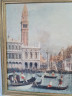 Картина винтажная W.Welker Heidelberg "Вид на Дворец дожей в Венеции", деревянная рама, 40,5 x 25,5 см, Германия, 1960-1970гг.