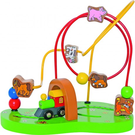 Woodyland Holzspielzeug Motorikschleife mit Zug Деревянная игрушечная моторика с поездом