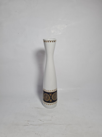 Ваза винтажная Echt Kobalt с темно-синим /золотым декором, ручная роспись, фарфор, 25.5 см, ГДР, 1960-70гг.