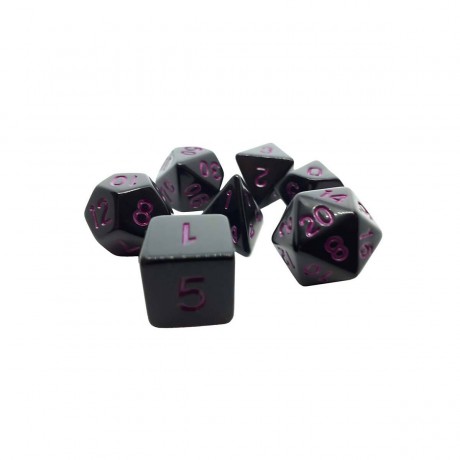 dice4friends 7-tlg. RPG Wurfelset Pearl: Black\/Purple 7 шт. RPG Dice Set Жемчуг: черный/фиолетовый