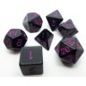 dice4friends 7-tlg. RPG Wurfelset Pearl: Black\/Purple 7 шт. RPG Dice Set Жемчуг: черный/фиолетовый