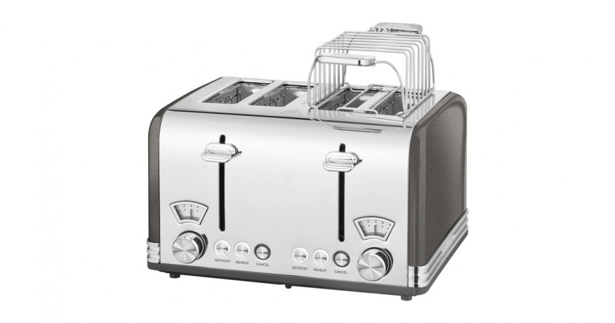 ProfiCook ProfiCook Toaster Vintage PC-TA 1194 anthrazit/chrom, 1.630 Watt, fur 4 Scheiben Toast anthrazit/chrom Тостер ProfiCook Vintage PC-TA 1194 антрацит/хром, 1630 Вт, на 4 ломтика тостов