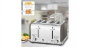 ProfiCook ProfiCook Toaster Vintage PC-TA 1194 anthrazit/chrom, 1.630 Watt, fur 4 Scheiben Toast anthrazit/chrom Тостер ProfiCook Vintage PC-TA 1194 антрацит/хром, 1630 Вт, на 4 ломтика тостов
