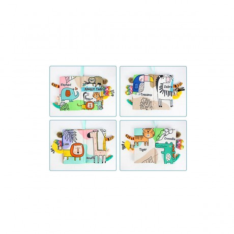 Vetaka Babybuch mit Tierschwanz fur Kinder Детская книга с хвостом животного для детей