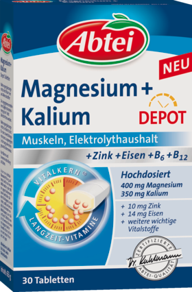 Abtei Магний + Калий Depot Aktiv Plus Таблетки, 30 шт