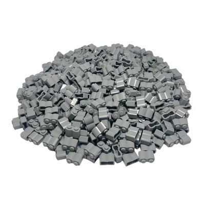 LEGO LEGO 1x2 Steine Hellgrau  Modifiziert Log - Brick 30136 NEU - 500x LEGO 1x2 Bricks Light Grey Modified Log — Brick 30136 NEW — 500x
