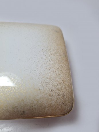 Шкатулка винтажная Tirschenreuth Bavaria P.T с позолотой, прямоугольная, фарфор, 14 x 11,5 см, Германия, 1960-70гг.