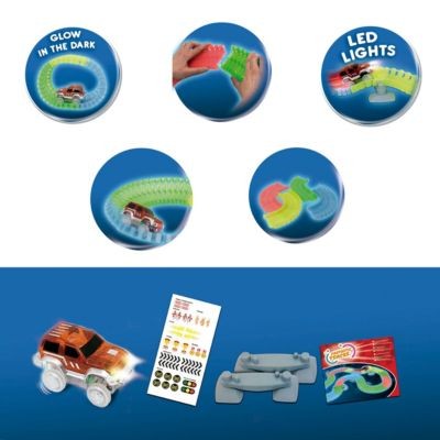 FANTASTIC TRACKS Rennstrecke mit Auto 162 Teile Autorennbahnsets Гоночная трасса с автомобилем Набор из 162 деталей для гоночной трассы