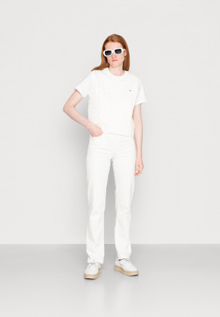 Tommy Hilfiger CABLE  VEST Jumper ecru КАБЕЛЬНЫЙ ЖИЛЕТ джемперы экрю