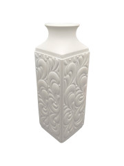 Ваза винтажная большая Tirschenreuth с объемным декором, прямоугольной формы, фарфор, 27 х 9 см, Германия, 1960-70гг.