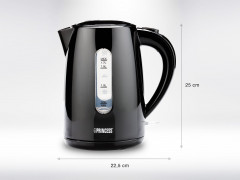 PRINCESS PRINCESS Wasserkocher Wasserkocher, Dank 360-Grad-Sockel fur Links- und Rechtshander gleichermassen geeignet  Чайник PRINCESS, подходит как левшам, так и правшам благодаря основанию на 360 градусов.