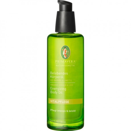 Primavera (Примавера)  Energizing Ingwer Limette Belebendes Korperol Масло для тела, Geschenkset Подарочный набор: Korperol Масло для тела Ingwer Limette 30 мл + Duschbalsam Бальзам для душа Ingwer Limette 100 мл + Aroma Roll-On Gute Laune 10 мл + Yoga-Ub