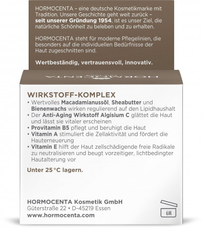 Hormocenta Anti-Age Tagescreme Дневной крем антивозрастной с витаминным комплексом, маслом макадамии и маслом Ши, 75 мл