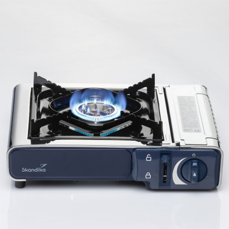 Skandika Skandika Gaskocher Brann 1-flammig, (1-St), robuster Campingkocher fur Gaskartuschen MSF-1A 227 g, Edelstahl Газовая плита Skandika Brann 1 пламя, (1 шт.), прочная походная плита для газовых баллончиков MSF-1A 227 г, нержавеющая сталь