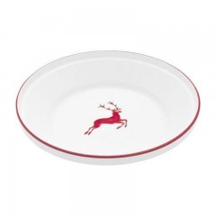 Gmundner Keramik Gmundner Keramik Rubinroter Hirsch Reifschussel ohne Henkel d: 28 cm / h: 6,6 cm Керамическая миска Gmundner с рубиновым благородным оленем без ручки d: 28 см / высота: 6,6 см