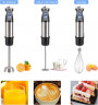 IBETTER IBETTER Stabmixer, Stabmixer Edelstahl Set 800-1000 W- Purierstab 12 Stufen, mit Schneebesen, Standmixer Aufsatz, Zerkleinerer, 600 ml Mixbecher Schwarz ( 800W 5 in 1)  Ручной блендер IBETTER, набор ручного блендера из нержавеющей стали 800-1000 В