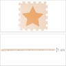relaxdays 45 x Puzzlematte Sterne orange-beige 45 x коврик-пазл звезды оранжево-бежевый