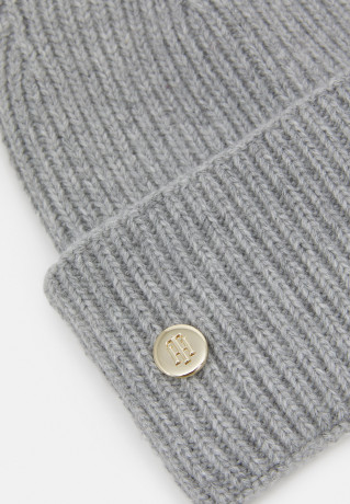 Tommy Hilfiger ELEVATED BEANIE Beanie light grey heather ПОВЫШЕННАЯ ШАПКА Шапочка светло-серый вереск