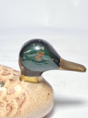 Статуэтка винтажная среднего размера "Уточка", дерево, 8 x 17 см, Германия, 1960-70гг.