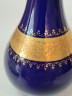 Ваза винтажная Royal KPM Bavaria, кобальт, темно-синий фарфор с золотым декором, 20 x 9 см / 3 см, Германия, 1960-70гг.