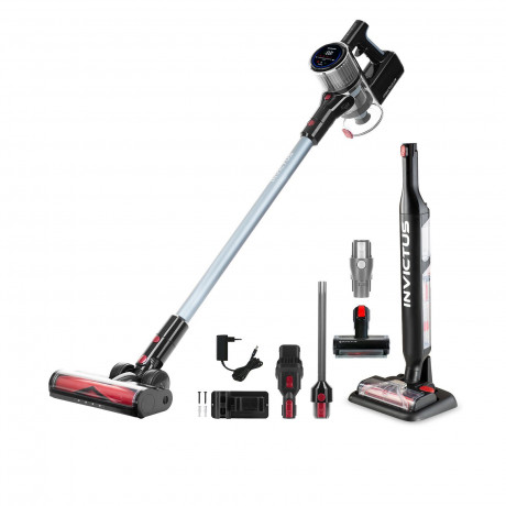 Genius Genius Akku-Stielstaubsauger Invictus X9 Facelift 19-tlg., Nass- und Trockensauger, 450,00 W, beutellos HEPA Filter, Akku Stielstaubsauger bis 55 Min Laufzeit Wandhalterung Kombi-Burste  Беспроводной пылесос Genius Invictus