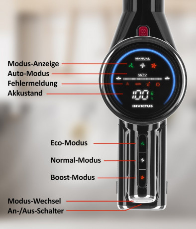 Genius Genius Akku-Stielstaubsauger Invictus X9 Facelift 19-tlg., Nass- und Trockensauger, 450,00 W, beutellos HEPA Filter, Akku Stielstaubsauger bis 55 Min Laufzeit Wandhalterung Kombi-Burste  Беспроводной пылесос Genius Invictus