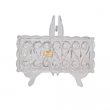 Поднос винтажный хрустальный Joska, 20 x 9,5 x 2 см, Германия, 1960-70гг.